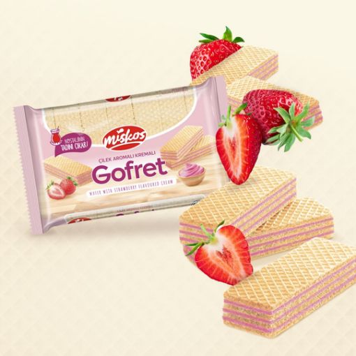 Picture of Misko's Strawberry Flavored Cream wafer 200G