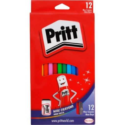 Picture of Pritt Crayon 12 Colors + Sharpener + Eraser