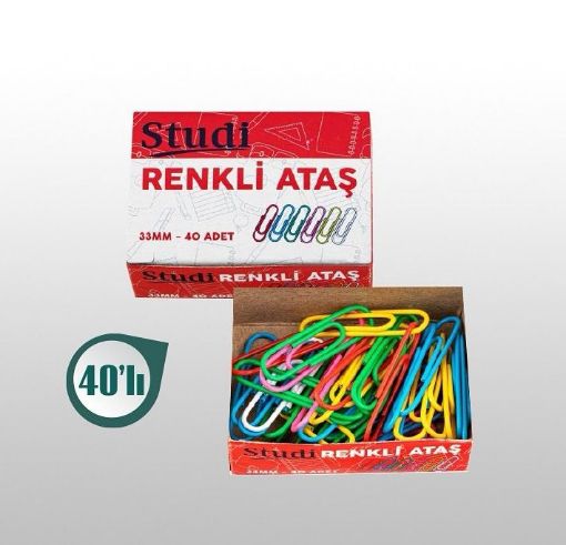 Picture of Studi Colored paper clips 40 Pieces