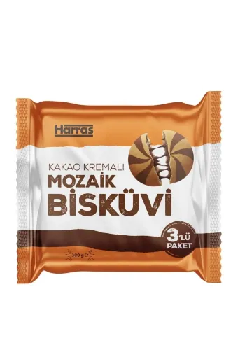 Picture of Harras Cocoa Cream Mosaic Biscuit 3 Pack