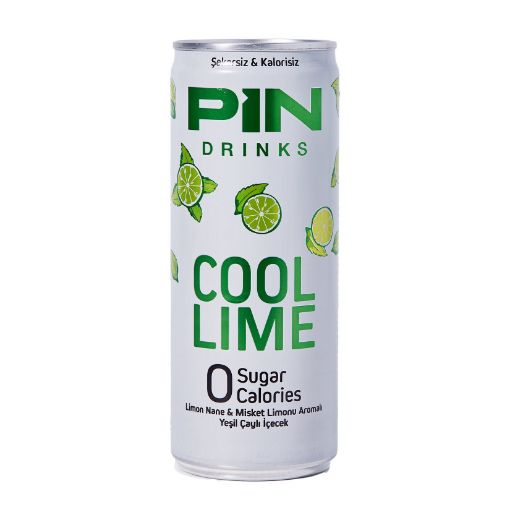 Picture of Pin Drinks Cool Lime Sugar-Free and Calorie-Free 250 ml