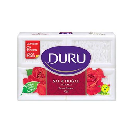 Picture of Duru Natural Source White Soap Rose 4 x 150 G