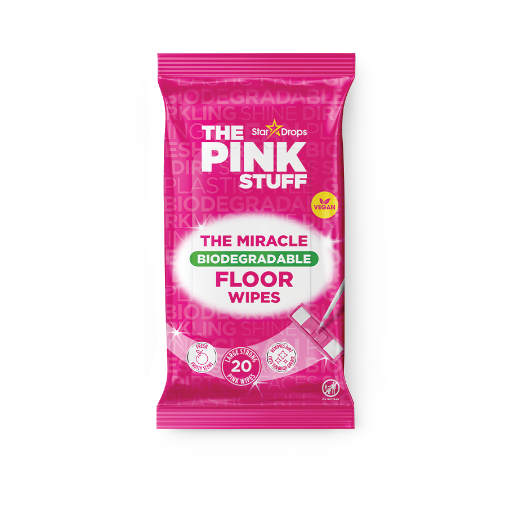 Picture of The Pink Stuff Biodegradable Floor Wipes 20 pink wipes