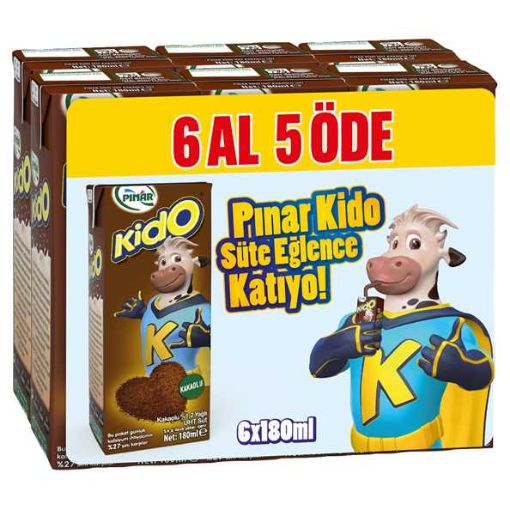 Picture of Pinar Kido Cocoa UHT Milk 180 ml x 6