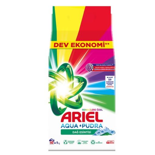 Picture of Ariel Fast Dissolving Mountain Breeze Colors Special 9 KG Giant Economy 60 washes