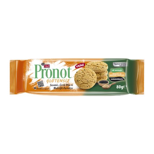 Picture of Pronot Gluten-Free Mahlep Cookies with Black Cumin and Sesame 80 G