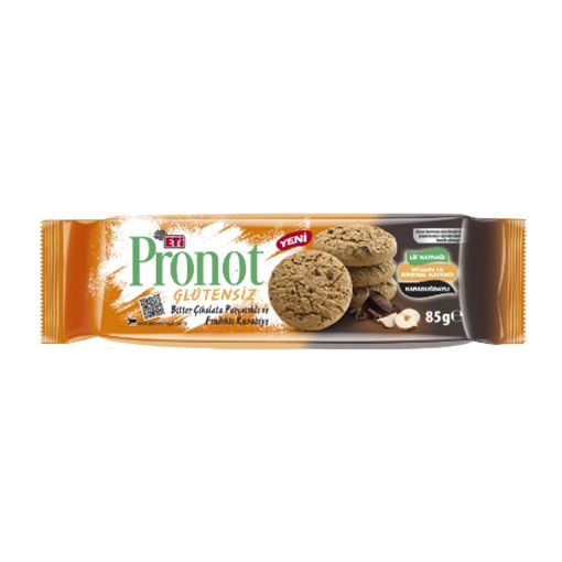 Picture of Pronot Gluten-Free Dark Chocolate Chip and Hazelnut Cookies 85 G