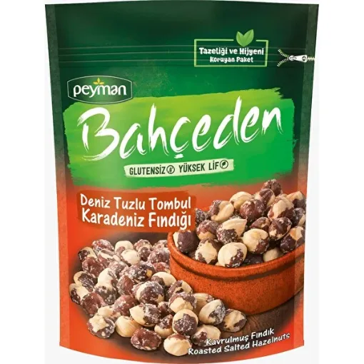 Picture of Peyman Bahceden Gluten-Free Black Sea Hazelnuts with Sea Salt 130 G