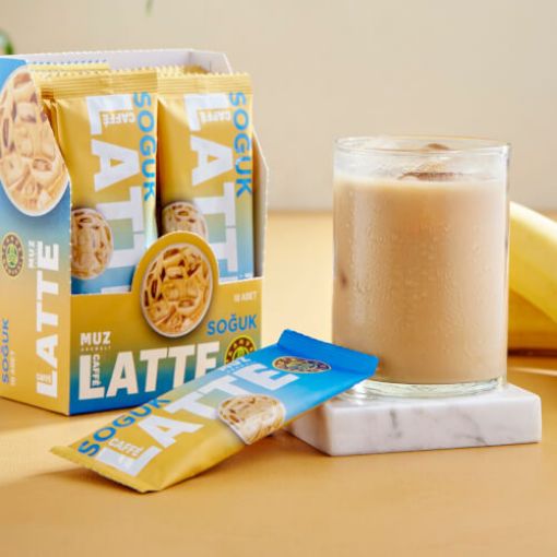 Picture of Kahve Dunyasi Cold Banana Flavored Caffe Latte 10 Pieces