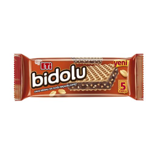 Picture of Eti Bidolu Cocoa Cream Peanut Piece Wafer 81 g