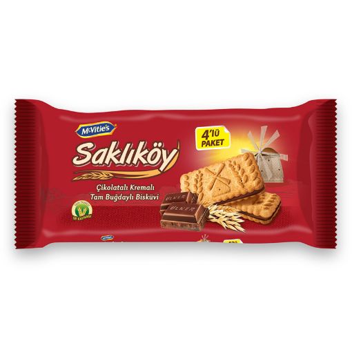 Picture of Mcvities Saklikoy Full Fat Biscuit with Chocolate Cream 4 x 100 g