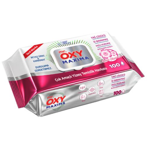 Picture of Mr. OXY Maxima Multi-Purpose Surface Cleaning Towel, Cherry Blossoms, 100 Pieces 