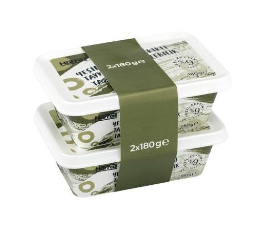 Picture of Harras Green Olive and Thyme Flavored Full Fat Spreadable Fresh Cheese 180 g x 2