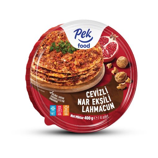 Picture of Pek Food Walnut and Pomegranate Sour Lahmacun 400g (4 Pieces)