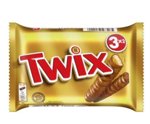 Picture of Twix Milk Chocolate Coated Caramel and Biscuits Bars 3x2 150g