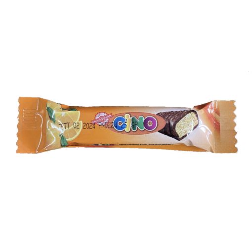 Picture of Cino Milk Chocolate Coated Bar with Orange Pieces 25g