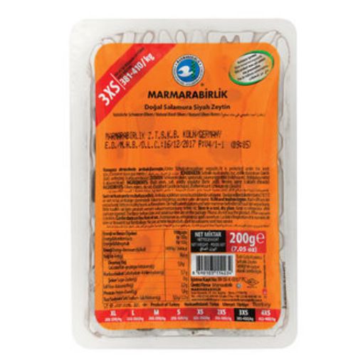 Picture of Marmarabirlik Natural Brined Black Olives 200 g