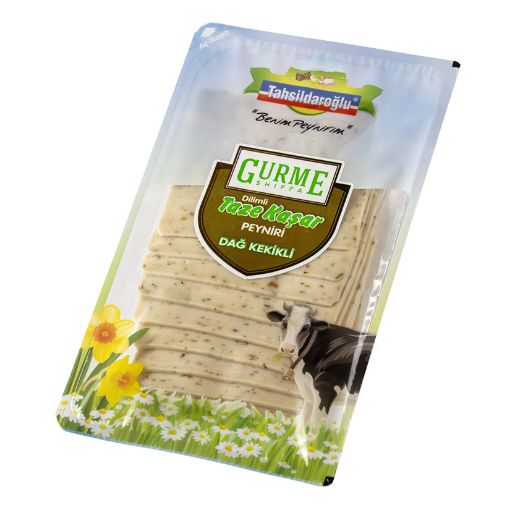 Picture of Tahsildaroglu Sliced ​​Fresh Kashar Cheese with Mountain Thyme 200g