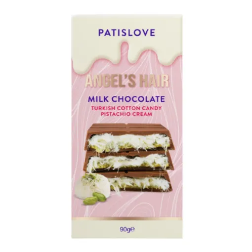 Picture of Patislove Angel's Hair Turkish Cotton Candy Pistachio Cream Milk Chocolate 180 G