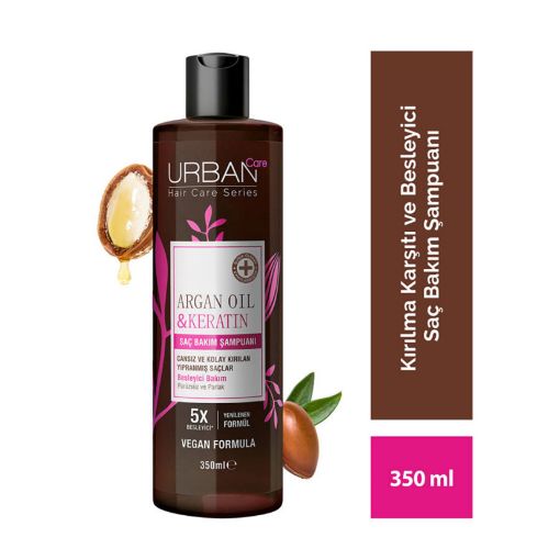 Picture of Urban Care Argan Oil & Keratin Nourishing and Anti-Breakage Hair Care Shampoo 350 ml