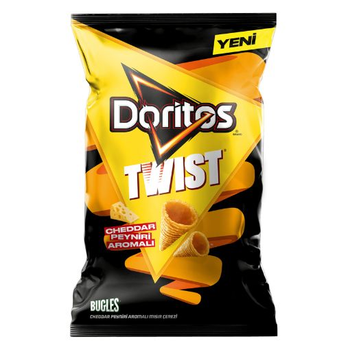 Picture of Doritos Twist Cheddar Cheese Flavored Chips 115 g