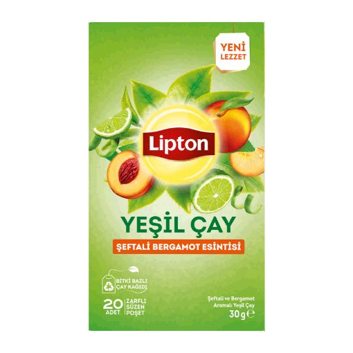Picture of Lipton Green Tea Peach & Bergamot Breeze 20 Tea Bags
