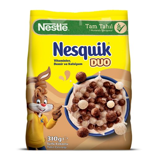 Picture of Nestle Nesquik Duo Milk and Cocoa Wheat and Corn Cereal 310g