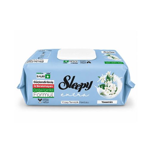 Picture of Sleepy Extra Jasmine Surface Cleaning Wipes 100 Pcs