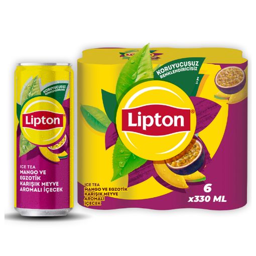 Picture of Lipton Ice Tea Mango and Exotic Mixed Fruit Flavored Drink 6 x 250 ml