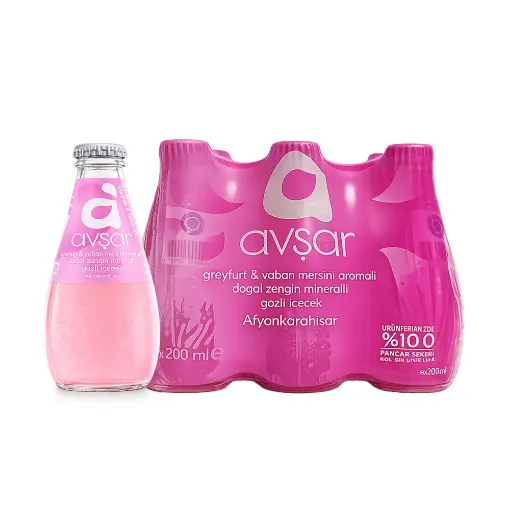 Picture of Avsar Naturally Mineral-Rich Sparkling Beverage with Grapefruit & Blueberry Flavor 6 x 200 ml