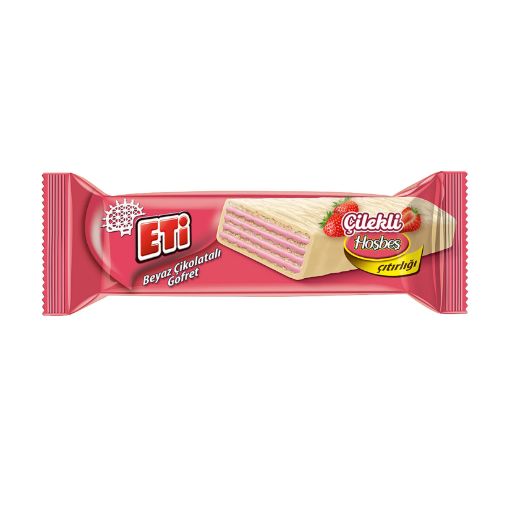 Picture of Eti White Chocolate Coated Strawberry Cream Wafer 29g