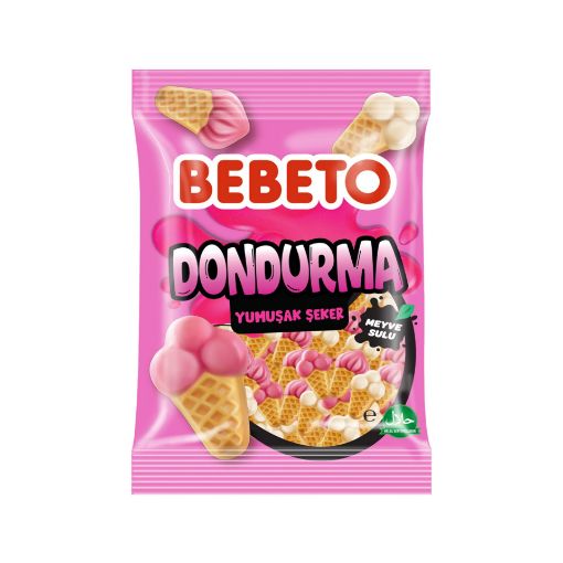 Picture of Bebeto Ice Cream Shaped Soft Candy with Fruit Juice 80g