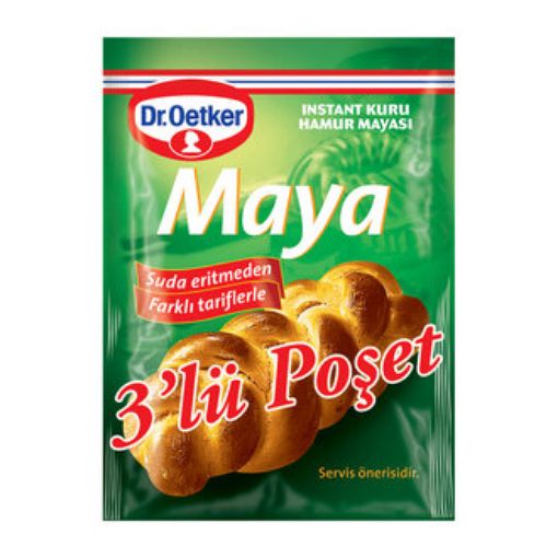 Picture of Dr Oetker Yeast Instant Dry Dough Yeast 3 Pack Bag 10 G