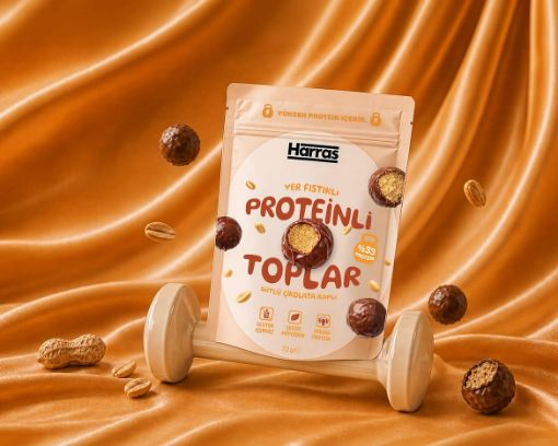 Picture of Harras Peanut Protein Balls Coated in Milk Chocolate 72g